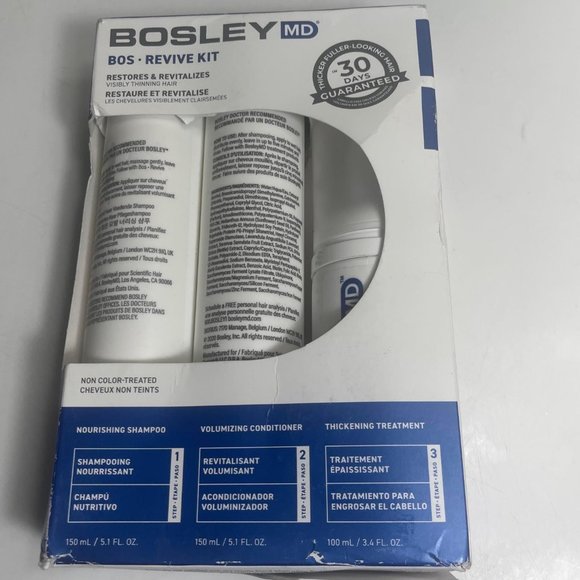 Bosely MD Bos Revive Kit Restore Revitalizes Hair Thinning Treatment Pack of 2 - Picture 1 of 6